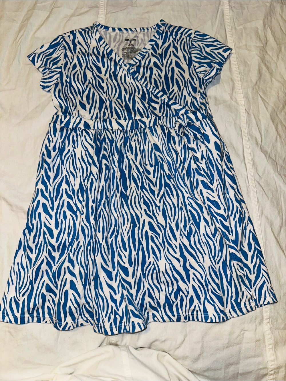 Diane von Furstenberg x Target Blue Zebra Wrap Dress Size M (8)